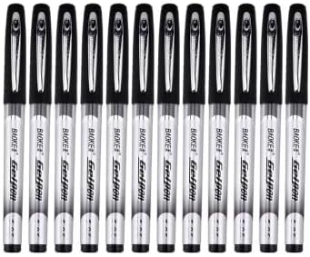 BaoKe Gel Ink Pens Rollerball Pens,Signature Pens 0.5mm,Medium Line, Box of 12 Pack PC978 (Black)