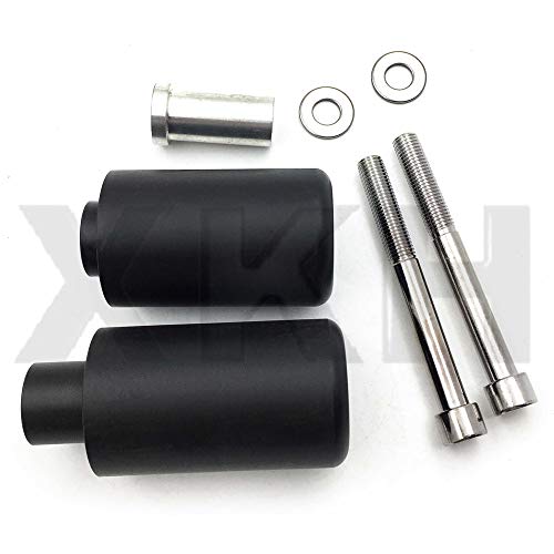 Motorcycle No Cut Frame Slider Crash Protector For 2003 2004 Suzuki GSXR 1000 GSX-R Black by SMT-MOTO