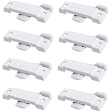 Zinc Alloy Replace Broken Sash Locks, for Single and Double Vertical Sliding Windows, 2-1/4Mounting Hole Centers, Home Security (8 Pack, White)