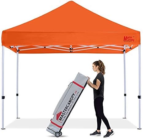 MASTERCANOPY Pop Up Canopy Tent Commercial Grade 10x12 Instant Shelter (Orange)