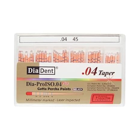 DiaDent ML114-609 Dia-ProISO GT .04 Gutta Percha Points #45 60/Box