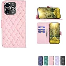 jioeuinly Case Compatible for AllCall Magic 60 Phone Case Cover [with Tempered Glass Screen Protector] Flip Stand Cover Women Wallet Pink