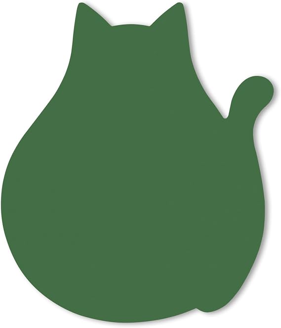 Funny Mouse Pad Cute Cat Shape Office Desk Accessories Decor for Women 9.65 x 8 Inch Small Mousepad with Non-Slip Rubber Base Washable Waterproof, Forest Green