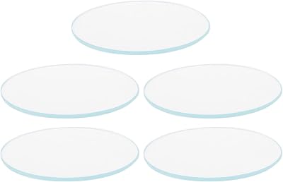 Pilipane Scratch Resistant Watch Glass Flat, 5PCS Round Flat Watch Crystal Lens Glass Replacement Parts, Watch Crystal Replacement for Watch Repair 39mm