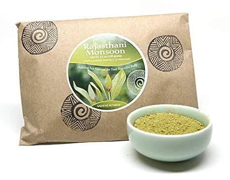 100% Natural Henna Hair Color - Red Warm Highlights for Graying Hair with Rose Undertones - Ancient Sunrise Monsoon Henna