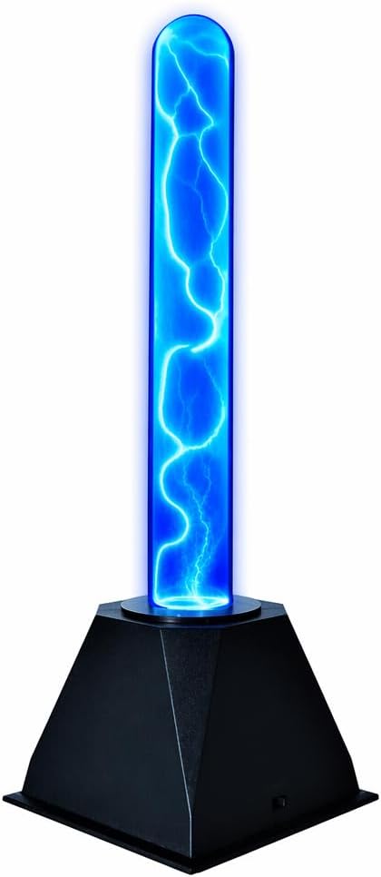 12 Inch Plasma Thin Lamp Tube Light (Blue),Plasma Disc, Plasma Ball,Plasma Globe ,Fancy Club Decor and Science Education Gifts,Plasma Disk Sensor Lighting Plate with Music,Voice and Touch Response