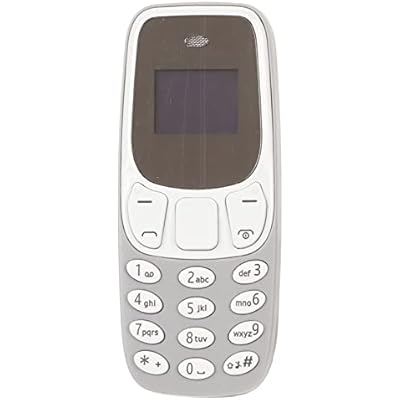 DAUZ Smallest Phone, Mini Cell Phone GSM 380mah Battery for Adults Grey