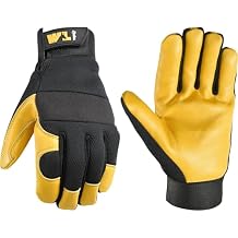 Wells Lamont Men's Leather Work Gloves, Grain Cowhide Hybrid, (3280)