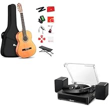 Vangoa Classical Guitar with Black Record Player