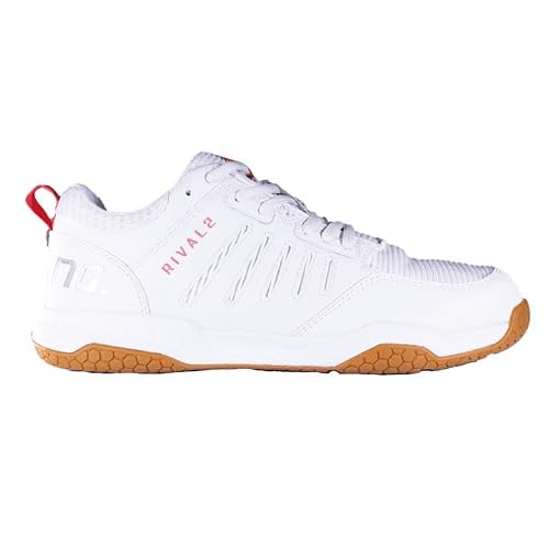 Salming Rival 2 White Kid Indoor Squash Shoes 1233104-0707 3.0