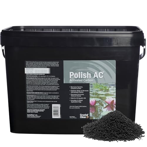CrystalClear Polish AC Activated Carbon Filtration Media for Tannins, Odor & Debris, Create Crystal Clear Water and Enhance Filtration, 15 lbs