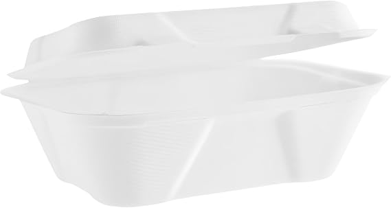 Vegware Biodegradable Sugarcane Clamshell Takeaway Box 7 x 5, Pack of 50