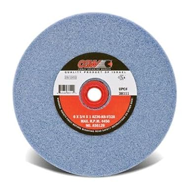 CGW Abrasives 6X1X1 T1 AZ60-K8-V32A Premium Blue Aluminum Oxide Vitrified Bench and Pedastal Wheels Type 1 - Wheel 1 Pack