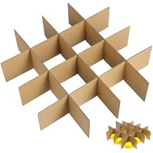 Angoily Cardboard Moving Box Dividers 13.18X13.18 Inch Set of Protective Cardboard Packing Dividers for Safe Transport of Glassware Dishes and Fragile Items