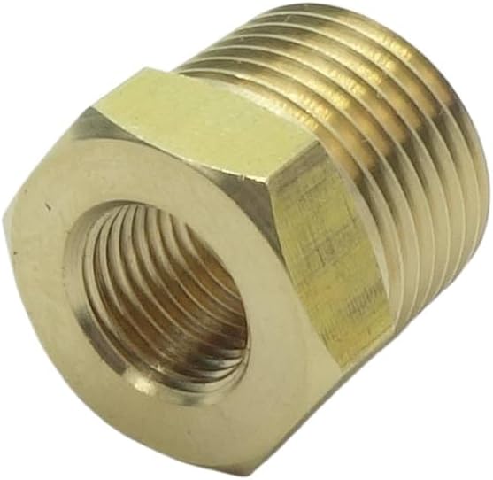 1 Piece 3/8" BSPT Male x 1/8" NPT Female Hex Bushing Fitting Brass Pipe Reducer Adapter
