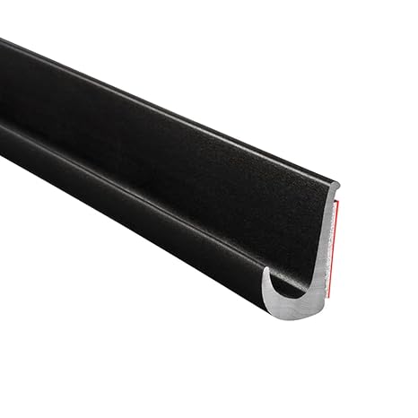 TRIM-LOK Drip Rail, 1/2-Inch Height, 25-Foot Length, PVC Plastic Flexible Rain Guards for Car Windows, Vans, and RVs, Controls Water Runoff, Black Finish, Easy to Install with 3M Acrylic Foam Tape
