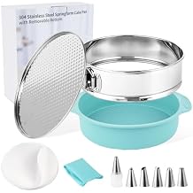 9 Inch Cheesecake Pan, Leakproof 304 Stainless Steel Springform Pan with Silicone Protector for Water Bath Baking, Removable Bottom, 50 Pcs Parchment Paper, Dishwasher Safe