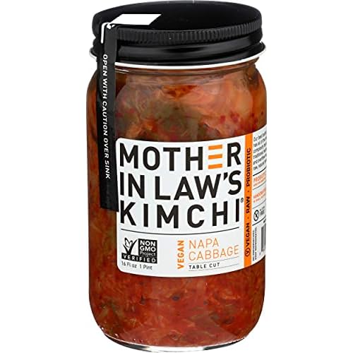 Mother In Laws Kimchi, Vegan Table Cute Napa Cabbage Kimchi, 16 Fl Oz