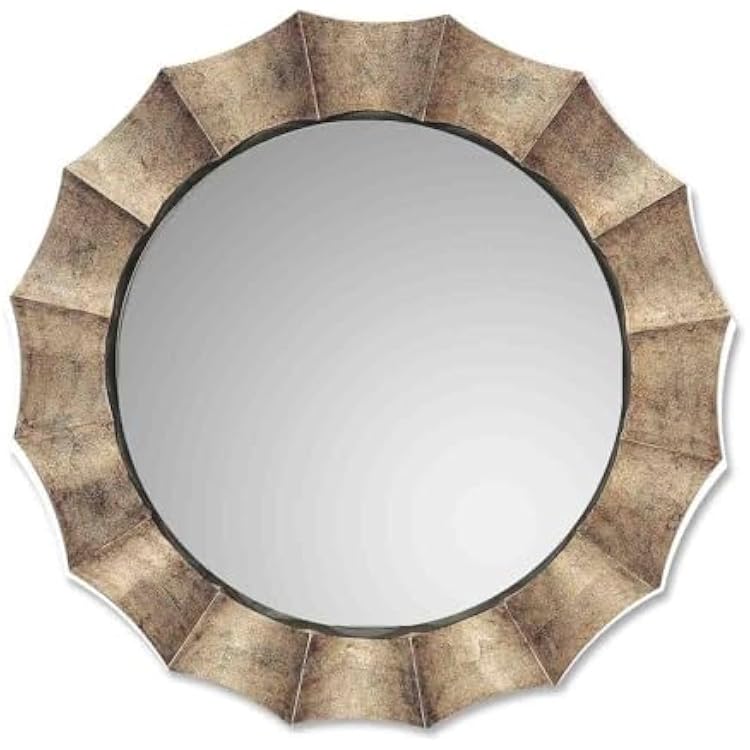 Uttermost, Antique Silver 06048 P Gotham U Mirror, 41.0 L x 41.0 W x 1.5 D
