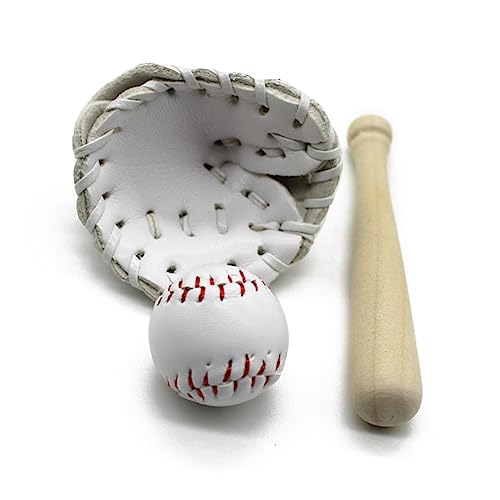 Versatile Props for Studio Home Photoshoots 3-Piece Set Baseball Bat and Glove Kit for Creativity Shots Solid Core Ball