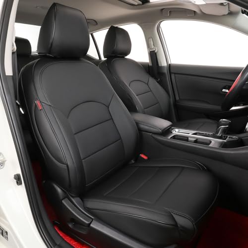 EKR Sentra Seat Covers for Nissan Sentra SR,SR Midnight Edition 2020 2021 2022 2023 2024 2025 Leather Car Seat Cover for SUV Full Set,Faux LeatherBlack