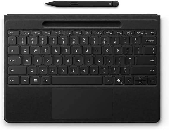 Microsoft Surface Pro Flex Keyboard - Keyboard - with Touchpad, Accelerometer, Surface Slim Pen 2 Storage and Charging Cradle - Bluetooth LE - QWERTY - English - Black - with Slim Pen