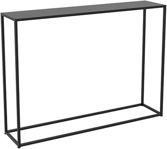 Metal Entryway Table, Narrow Console Table, Black Decorative Furniture for Living Room, Kitchen, Entrance, Bedroom(Black,60cm/24in)