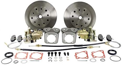 Disc Brake Kit, 5 On 4-3/4 Chevy, E-Brake, Long Spline, HD, Compatible with Dune Buggy