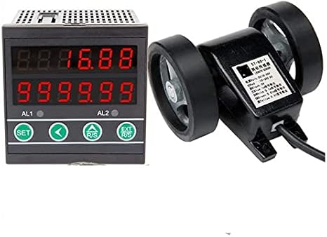 JIAWANSHUN Length Meter Counter Digital Length Counter Measured Unit in Feet Yard Meter for Cloth inspection Machine (Double Wheel)