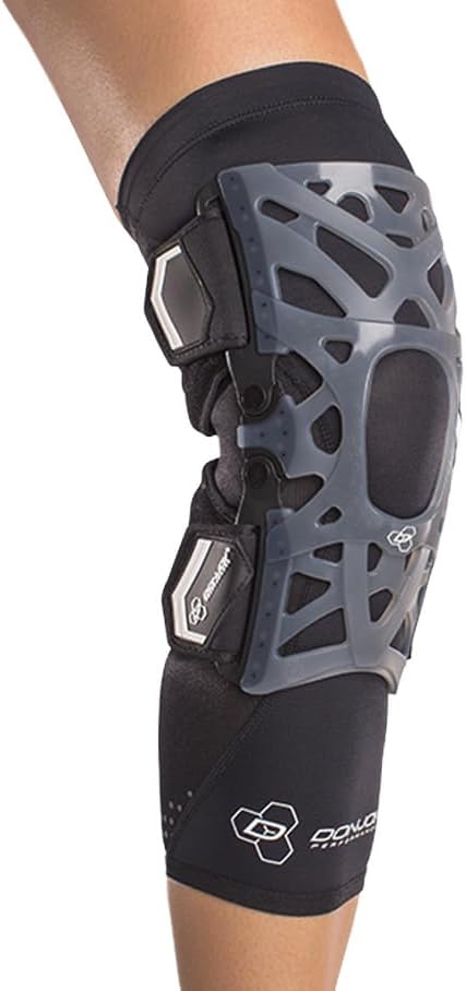 DonJoy Performance WEBTECH Knee Support Brace for Men and Women | Knee Pain Relief Support with Compression Undersleeve | Silicone Web Technology with Silicone Web Technology
