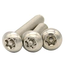 M8 x 20mm Pin-in-head Security Screws, 8-Pieces, Stainless Steel 304, Right Hand Threads, Metric