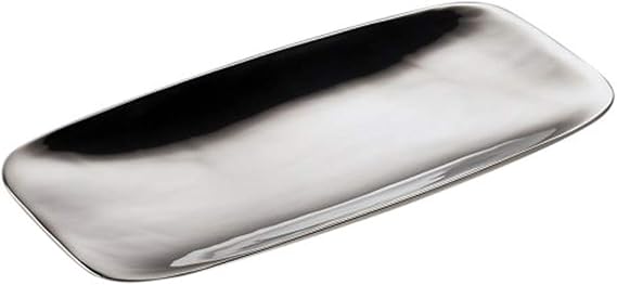 Nambe Marupa Rectangular Platter | 18-inch Serving Tray for Entertaining, Party, Appetizers, Fruit, Food, Sushi | Meat Serving Dish | Freezer and Oven Safe Serving Tray | Made of Metal Alloy