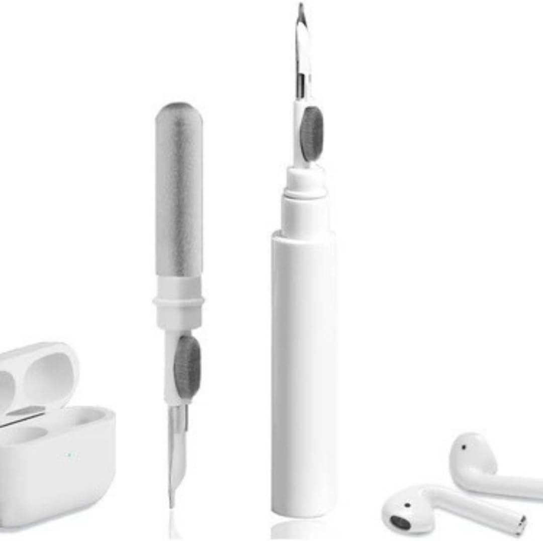AirPod Cleaning Kit, 3 in 1 Airpod Cleaner Pen with Sponge, Wireless Headphones Clean Pen, Dust Removal Headphones Multifunctional Headphone Cleaning Kit for Mobile Phone