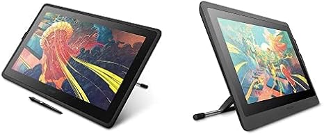 Wacom Cintiq 22 Drawing Tablet with Full HD 21.5-Inch Display Screen, 8192 Pressure Sensitive Pro Pen 2 Tilt Recognition, Compatible with Mac OS Windows & Cintiq Adjustable Stand