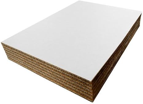A3 420mm x 297mm White Cardboard Corrugated Sheets Pads Dividers Art Craft Board Qty 10 Sheets