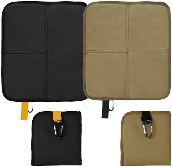 2 Pack Folding Seat Mat, Foldable Oxford Cloth Seat Pad, Waterproof & Insulated Camping Foam Sit Mat, Lightweight Portable Travel Cushion for Outdoor Hiking Picnic Park Beach Backpacking