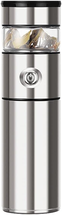 Glass Tea Cup 316 Stainless Steel Water Bottle for Car Travel Vacuum Flasks ES with Infuser