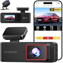 Wireless Dash Cam Front and Rear 2K, WiFi APP Dash Camera for Cars with 1.5'' Screen, Mini Dashcam Front and Back Support G-Sensor/Time Lapse 2 Kinds Parking Monitor