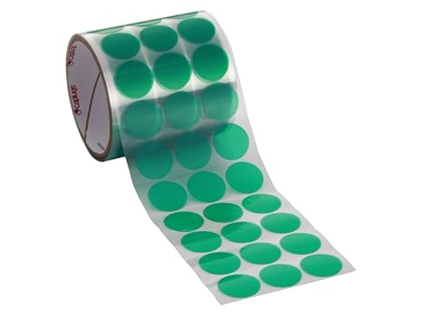Caplugs PC-SH Series PC00500 - Powder Peel Green Discs, Squares, and Rectangles - Powder Coating, E-Coating, Anodizing, Green Polyester, Circle, 0.500" Diameter (2000 per roll)