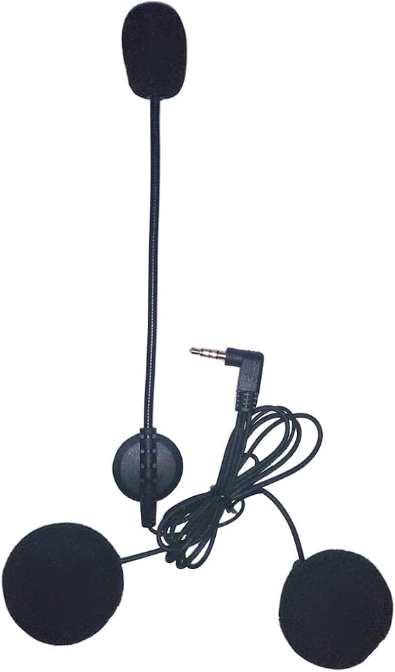 QSPORTPEAK Motorcycle Intercom Accessories for V6/V4 Intercom, Microphone Headphone Hard Cable Headset for Motorcycle BT Bluetooth Intercom