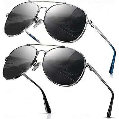 Modish 156mm XXL Large Polarized Aviator Sunglasses for Men, Ultralight Memory Metal Frame & Versatile Lenses