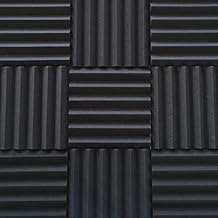 Soundproofing Acoustic Studio Foam Kit | Wedge Style Panels | 2x12x12 Tiles | 4 Pack Bundle | Noise Deadening Kit with Adhesive Squares for Easy Install