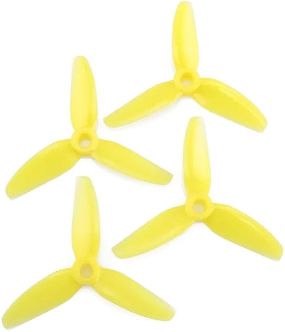 8pcs HQProp 3X3X3 3030 3 Inch 3-Blade Propeller Set (4X CW / 4X CCW) Poly Carbonate (Yellow)