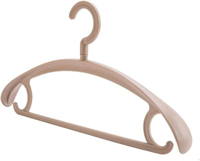 Plastic Standard Hangers Clothes Hangers with Notches 5 Pack Heavy Duty Flexible Construction Slim & Sleek T-Shirts, Suits, Pants, Coats with Non Slip Pads