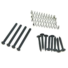 KAISH American Thread Humbucker Pickup Height Screws Humbucker Pickup Ring Pickup Surround Frame Mounting Screws Springs for USA thread pickups Black