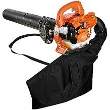 Gas Leaf Blower & Leaf Vacuum Cordless, Blowing and Suction 2 Stroke Handheld Leaf Blower Gas Powered Dual-Purpose Cleaner with Collection Bag for Cleaning Leaf Road Snow Orange