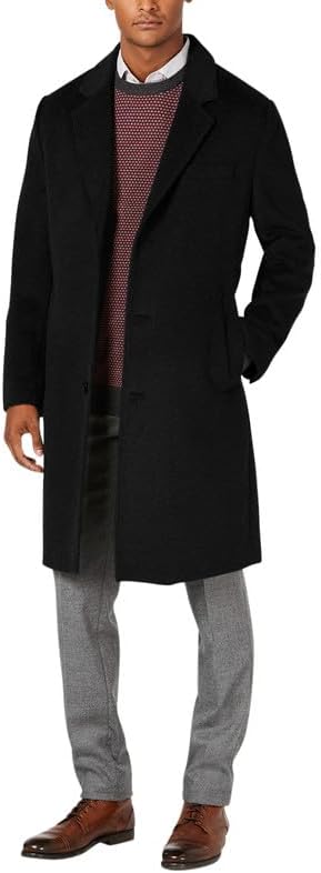LONDON FOG Men's Top Coat - Classic Fit Winter Coat, Signature Wool-Blend Mens Overcoat, (Regular & Big-Tall Sizes)