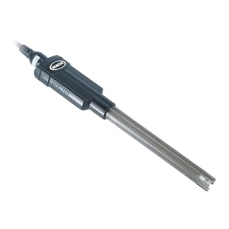 Hach IntelliCAL PHC101 Digital Combination pH Electrode, Non-Refillable Gel-Filled Open Junction, Built-in Temperature Sensor, Shockproof Epoxy Body, 1 m Cable, Wastewater & Drinking Water, PHC10101