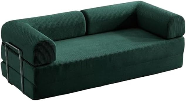 Folding Sofa Bed,2 In 1convertible Bed,Fold Out Couch With Pillows,Boneless Boxed Lounge Comfortable And Portable,Removable Washable,Suitable For Living Room Bedroom(150cm,Ginger)