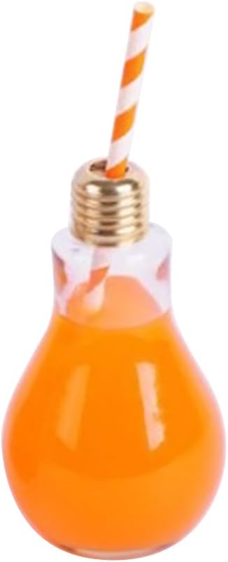400ML Light Bulb Shaped Glass Bottle Novelty Drinking Glasses Party Favors for Drinks Beers Cocktails